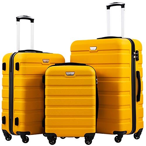 Coolife Luggage 4 Piece Set Suitcase Spinner Hardshell Lightweight TSA Lock