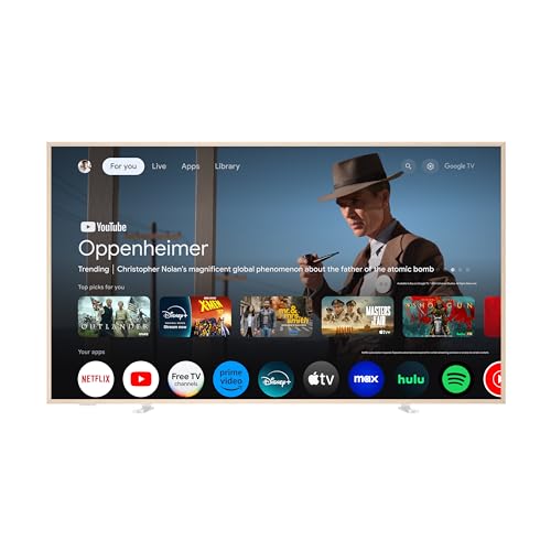TCL 65-Inch Class NXTVISION Series QLED 4K UHD Google Smart TV Canvas Style Art Frame TV - QLED, 120hz, Matte Anti-Glare Screen, Free Bezel and Frame