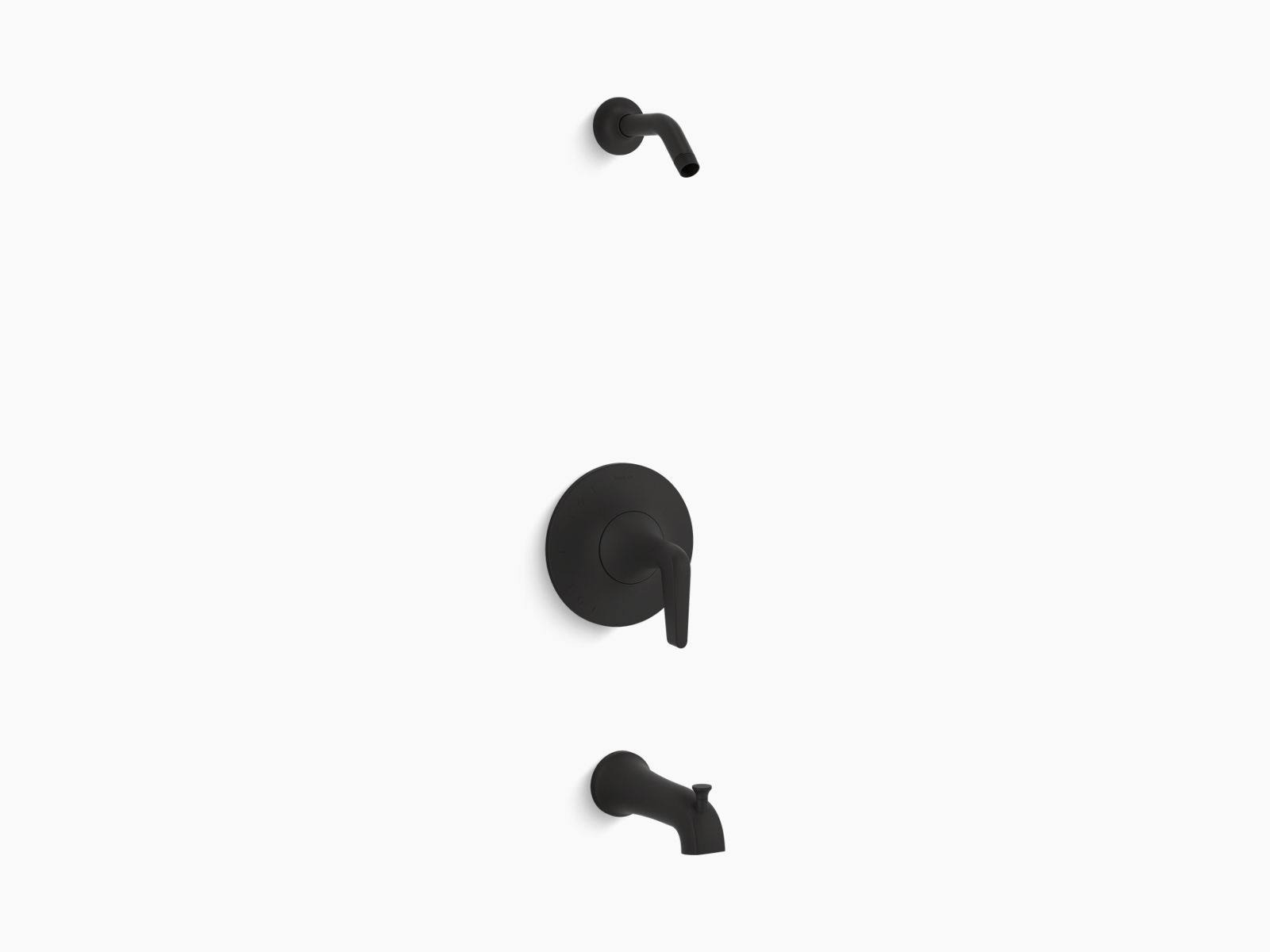 Kohler K-TLS22027-4 Tempered Tub and Shower Trim Package - Matte Black