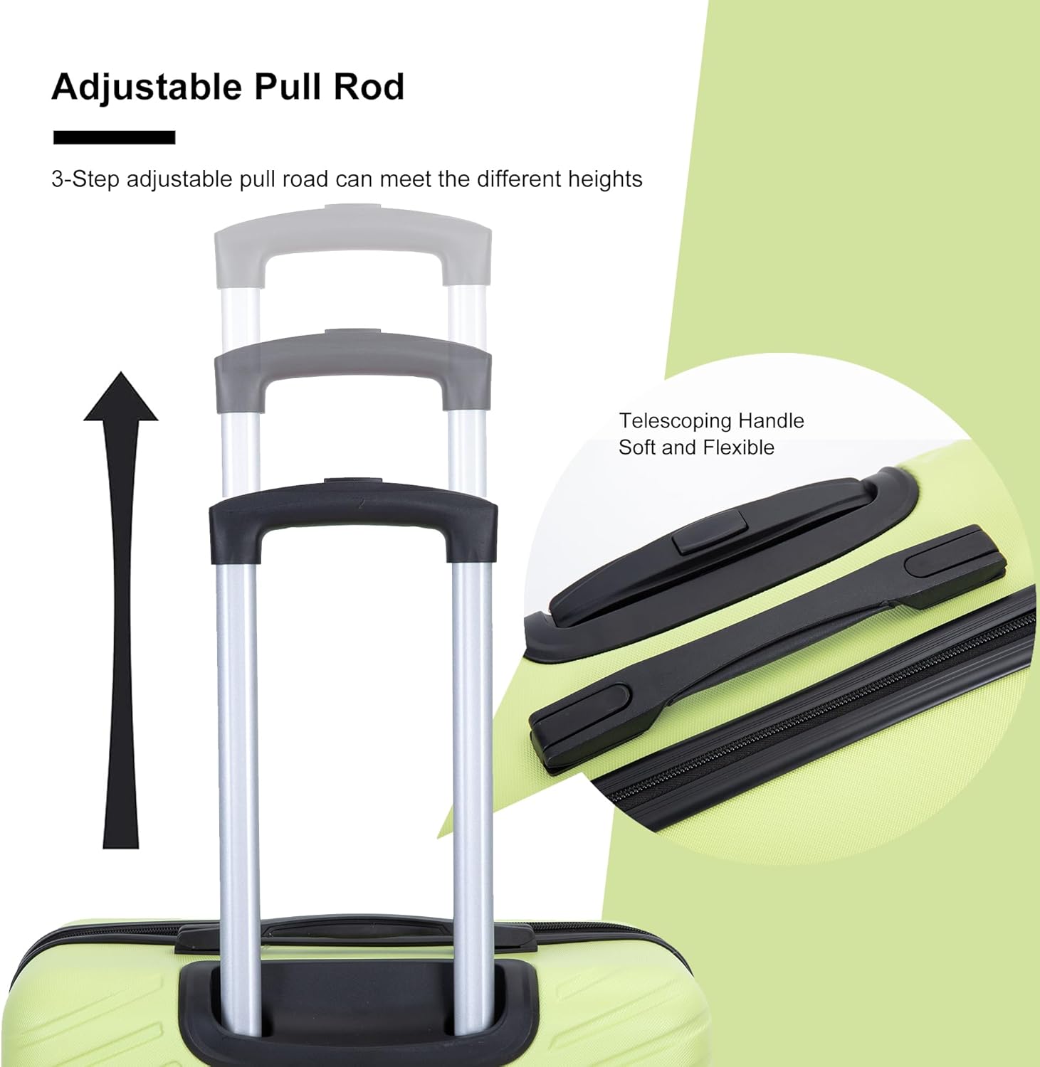 4 Piece Luggage Sets Travel Suitcase, Large Capacity Lightweight Luggage Sets with TSA Lock & Spinner Wheels
