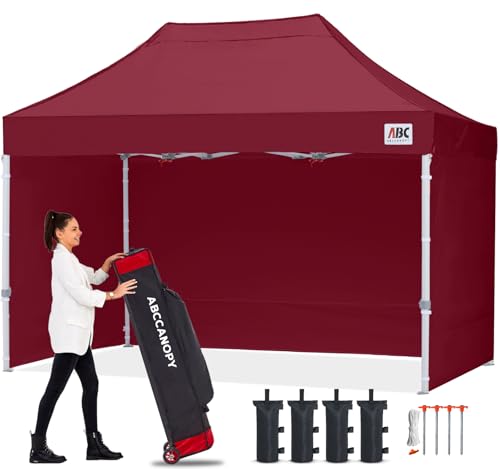 ABCCANOPY Easy Pop Up Canopy Tent with Sidewalls 10x10 Commercial -Series, White