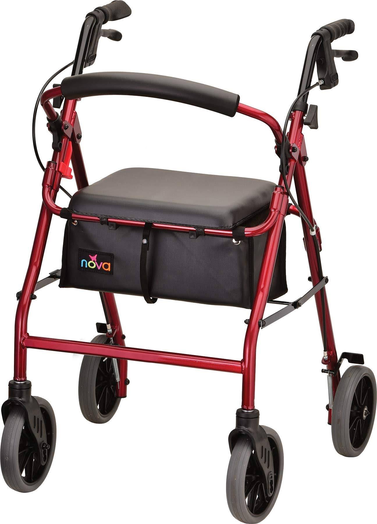 Nova Zoom Rolling Walker, Red