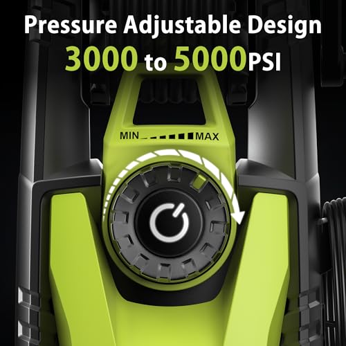 4000 PSI Electric Pressure Washer, 1900W Motor, 4 Adjustable Nozzles, 32.81ft Hose, Foam Cannon, Ideal for Driveways, Patios, Cars, Boats, and More
