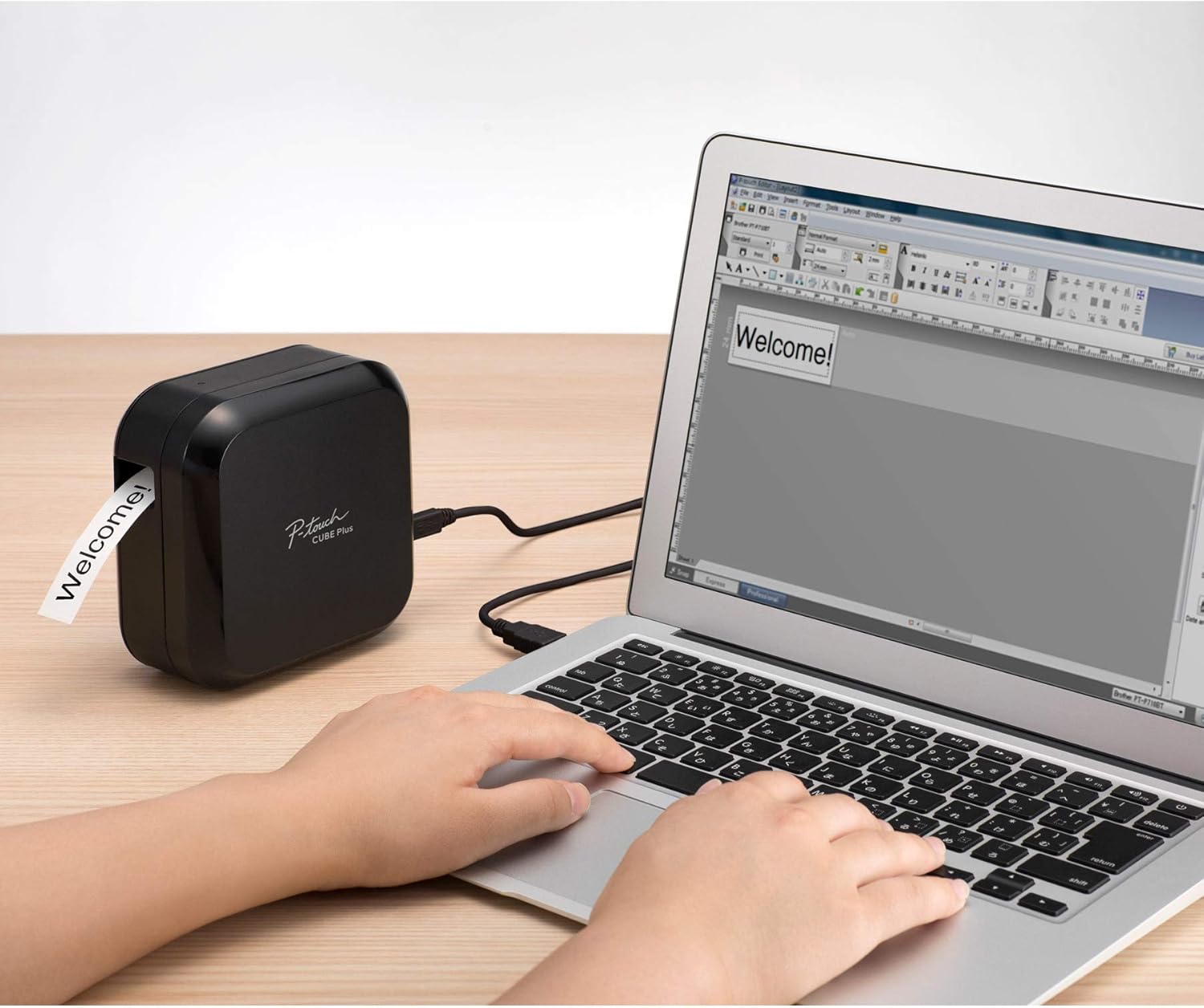 Brother P-touch CUBE Plus PT-P710BT Versatile Label Maker with Bluetooth Wireless Technology