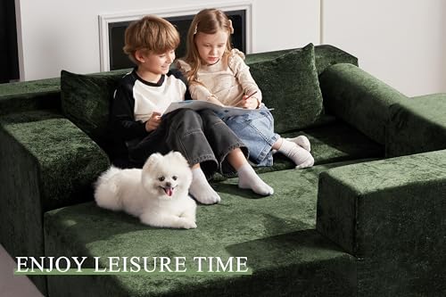 HABUTWAY 105" L-Shape Modular Sectional Sofa Couch for Living Room,No Assembly Required,Modular Comfy Sofa with Deep Seat for Living Room Bedroom