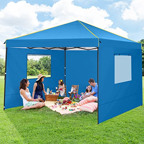 10x10 Pop Up Canopy Tent with 4 Sidewalls and Mesh Windows 2.0