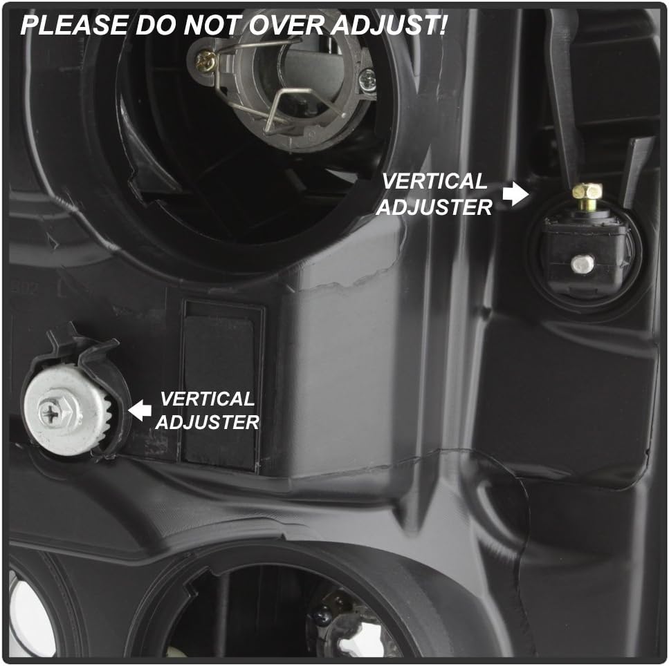 ACANII - For Black Smoke 2011-2016 Ford F250 F350 SuperDuty LED DRL Tube Projector Headlights Driver + Passenger Side