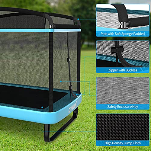 GYMAX Trampoline for Kids, 6FT Toddler Trampoline with Swing & Enclosure Safety Net