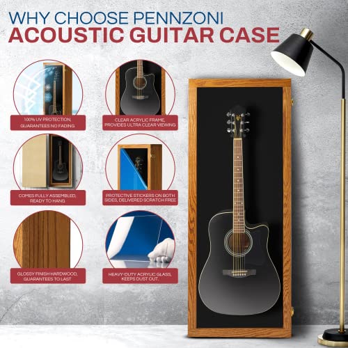 Acoustic Guitar Display Case - Acrylic Acoustic Guitar Case - Guitar Display Case Wall Mount