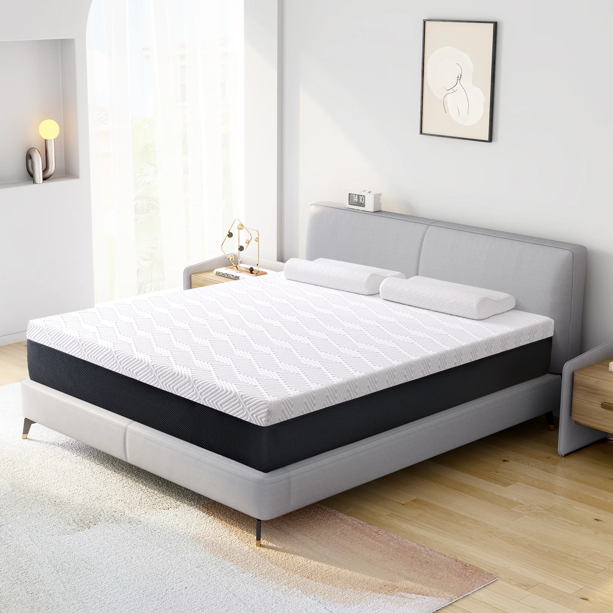 Twin Mattress,Madinog 8" Cooling Gel Memory Foam Mattress-in-a-Box with Breathable Cover