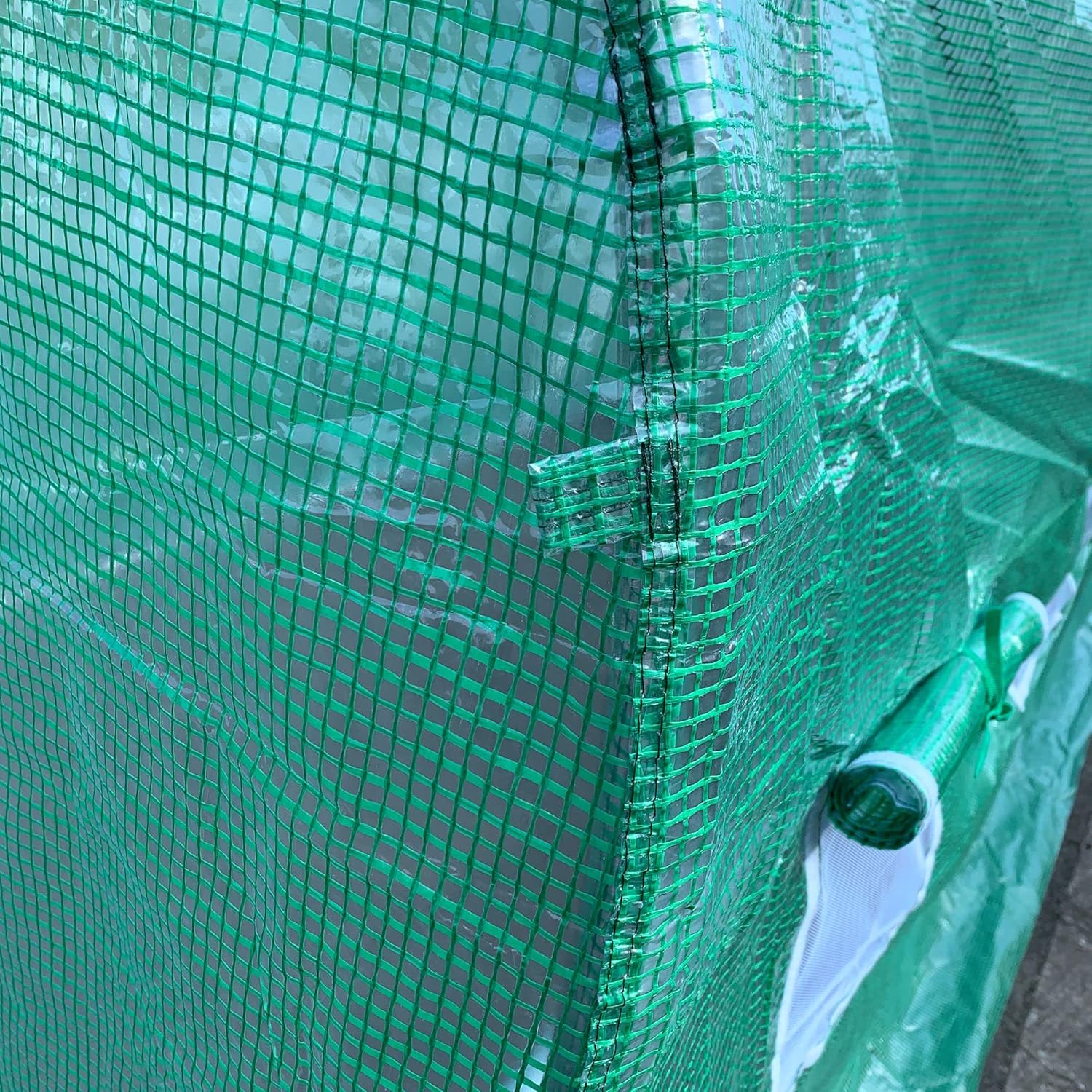 Outsunny 15' x 7' x 6.5' Walk-in Tunnel Hoop Greenhouse, Green House with Polyethylene PE Cover, Steel Frame