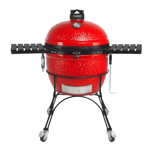 Kamado Joe Big Joe Series II 24-inch Ceramic Charcoal Grill and Smoker with Cart, Side Shelves