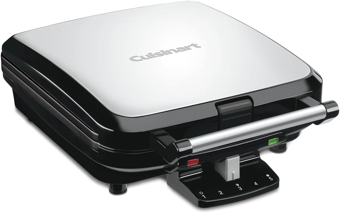 CUISINART 4-Slice Belgian Waffle Maker, Stainless Steel, Silver - WAF-150C