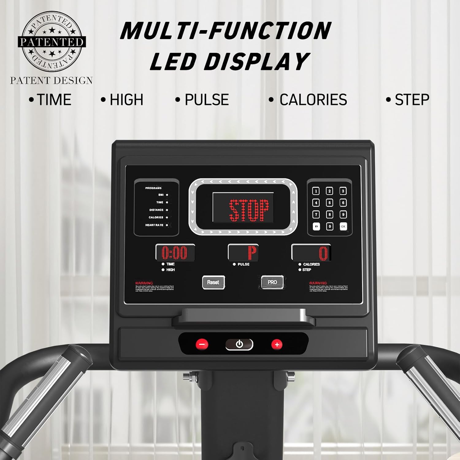 Stepper Machine, GMWD Stair Stepper with LED Screen, Commercial Grade Stair Climber Exercise Machine with 15 Resistance Levels, 441LBS