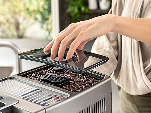 DeLonghi Dinamica Plus Connected Fully Automatic Espresso Maker: colour touch display, CoffeeLink connectivity app, automatic milk frother