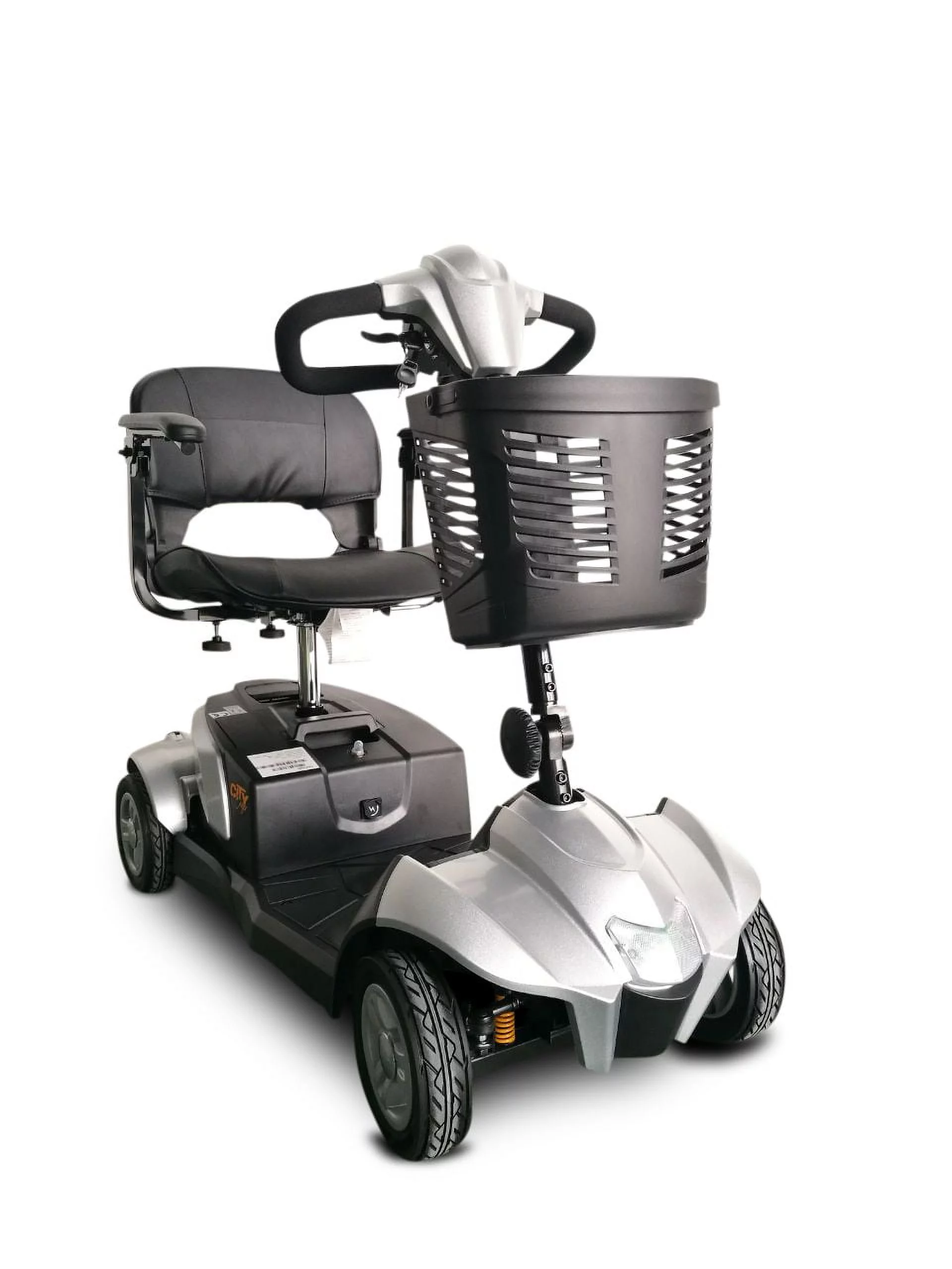 New Ev Rider CityCruzer 4 Wheels Transportable Mobility Scooter, Silver