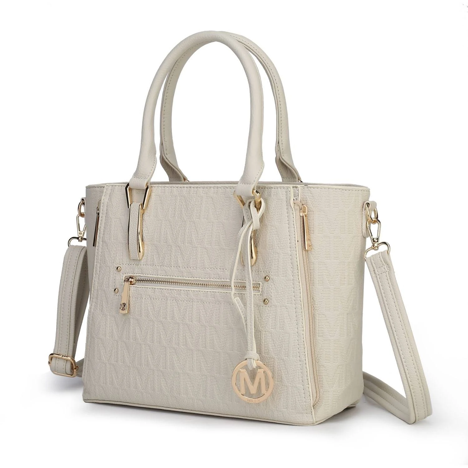 MKF Collection Cairo M Signature Satchel Bag by Mia K. - Tan