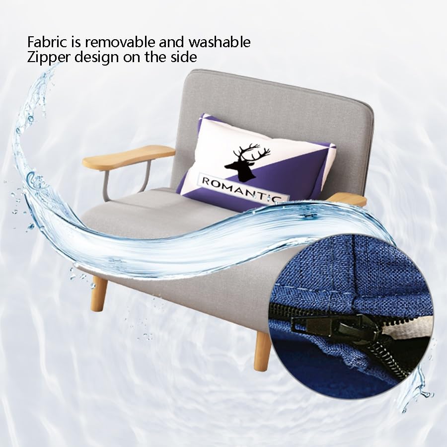 3-in-1 Convertible Sofa Bed Sleeper Chair with Pillow, Folding Versatile Upholstered Armchair,Adjustable Leisure Chaise for Home,Office (Color : D
