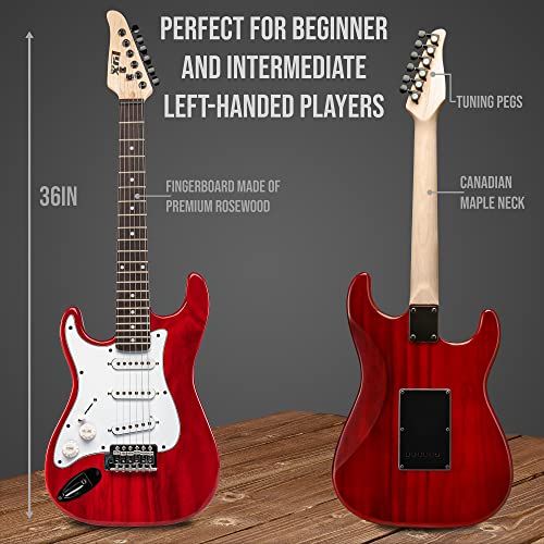LyxPro 36 Inch Electric Guitar and Kit for Kids with 3/4 Size Beginner’s Guitar, Amp, Six Strings, Two Picks, Shoulder Strap, Digital Clip On Tuner