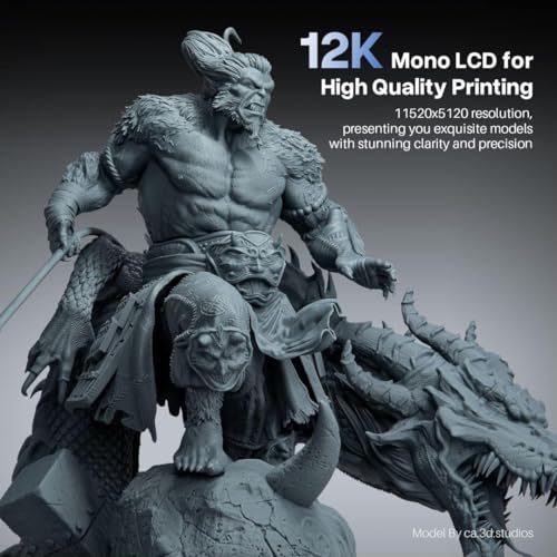 ELEGOO Saturn 4 Ultra 16K Resin 3D Printer with 10" 16K Mono LCD and Flip-up Lid, Smart Tank Heating at 30 ｰC, 150mm/h High Speed Printing