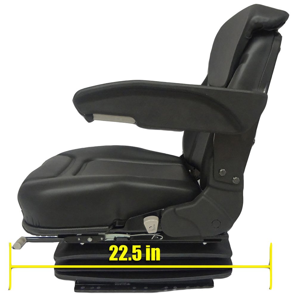 VAM1270 New Universal Products Tractor Black Vinyl Seat Assembly Kit