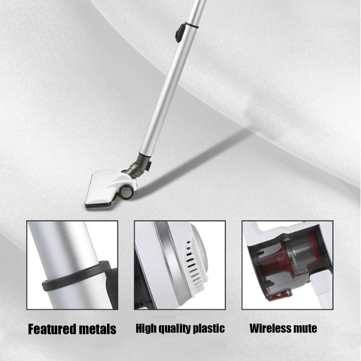 Hand-Held Vacuum Cleaner 9.5Kpa Strong Suction Power of Only 1.03Kg One-Button Vacuum Dust Cup Triple Filtration Sem.