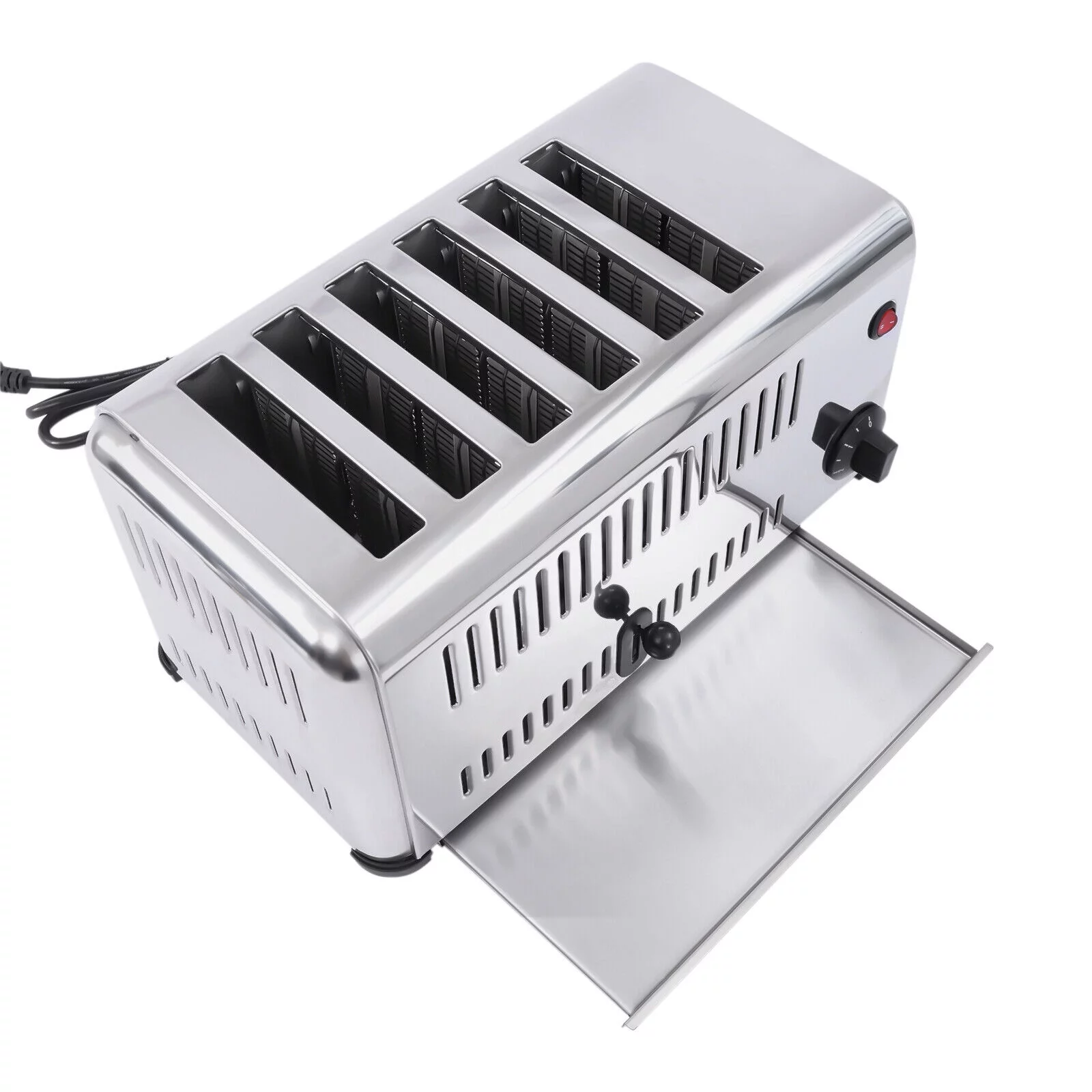 TFCFL Commercial Stainless Steel Electric 6 Slice Toaster Machine Cool Touch Toaster