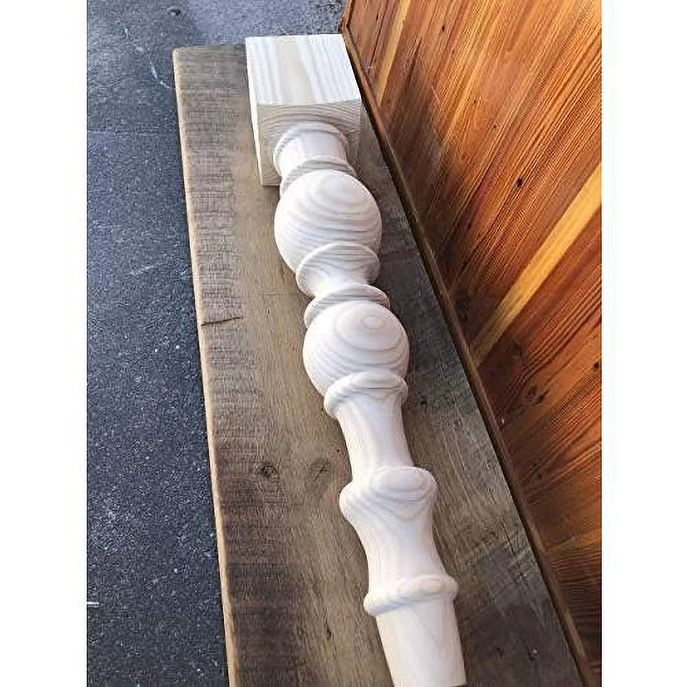 Modern Farmhouse Dining Table Legs - Unfinished - Turned Legs - DIY Furniture - Set Of 4 With Dimensions: 5" X 29"