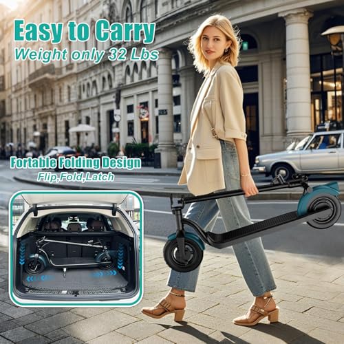 Electric Scooter Adults, Foldable 8.5" Tires E Scooter for Adults, 19 Mph, 350W Motor Fast Cooter