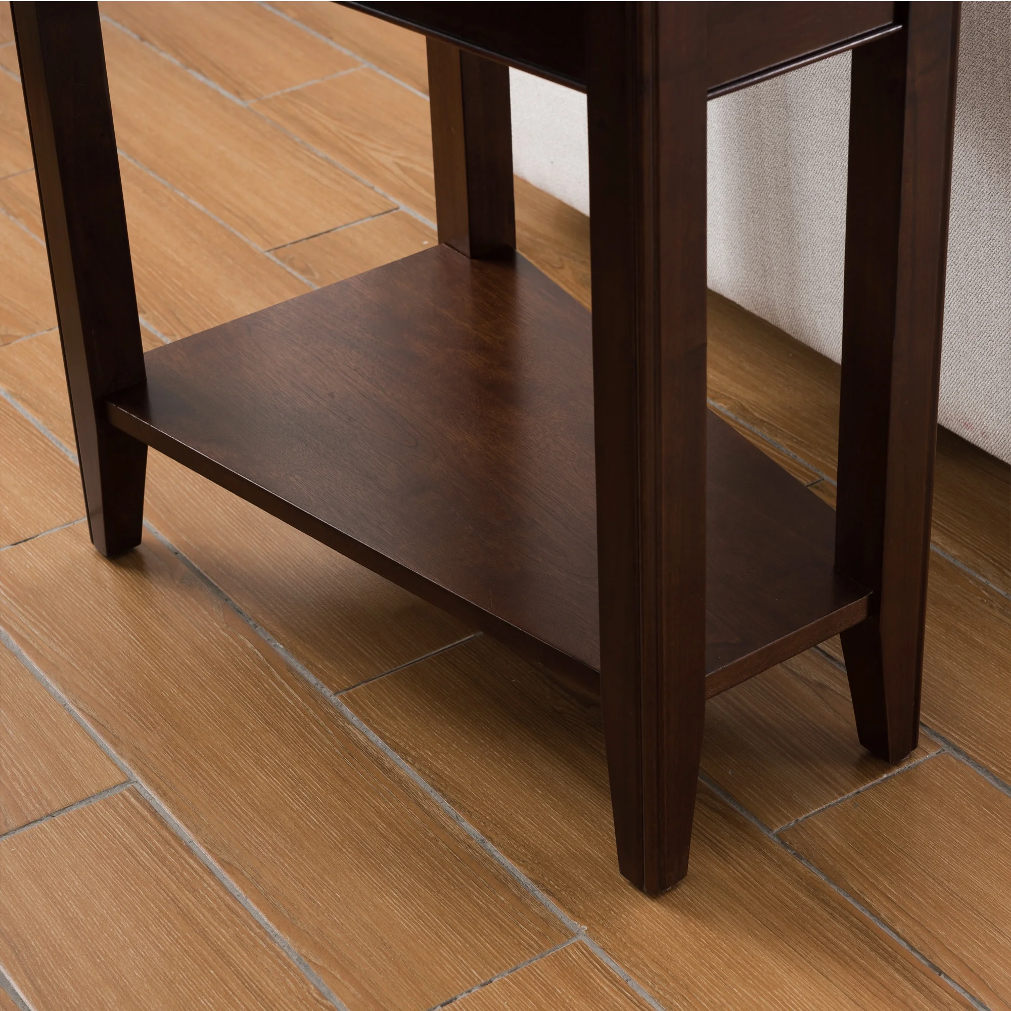 Laurent Recliner Wedge Table in Chocolate Cherry