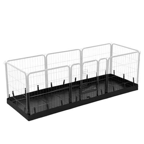 PJYuCien Dog Playpen Plus Storage Bag, 32" H 8 Panels Puppy Pen with Square Bottom, Heavy Duty Dog Fence for Puppies/Small Dogs