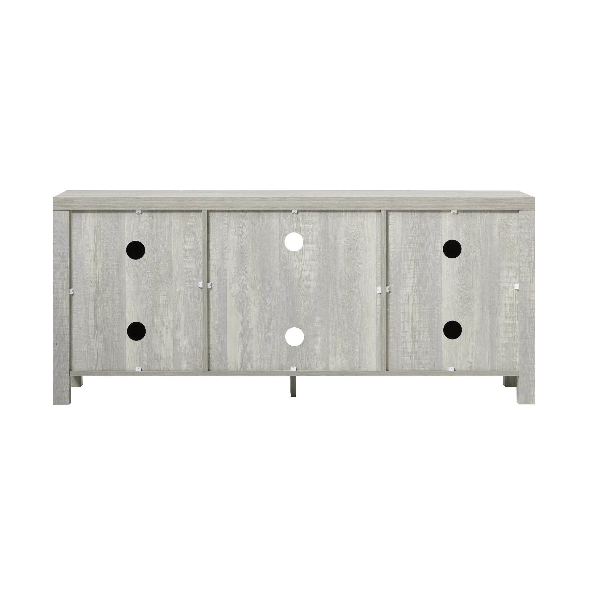 Walker Edison Modern Farmhouse Barn Door TV Stand for TVs up to 65, Grey Wash