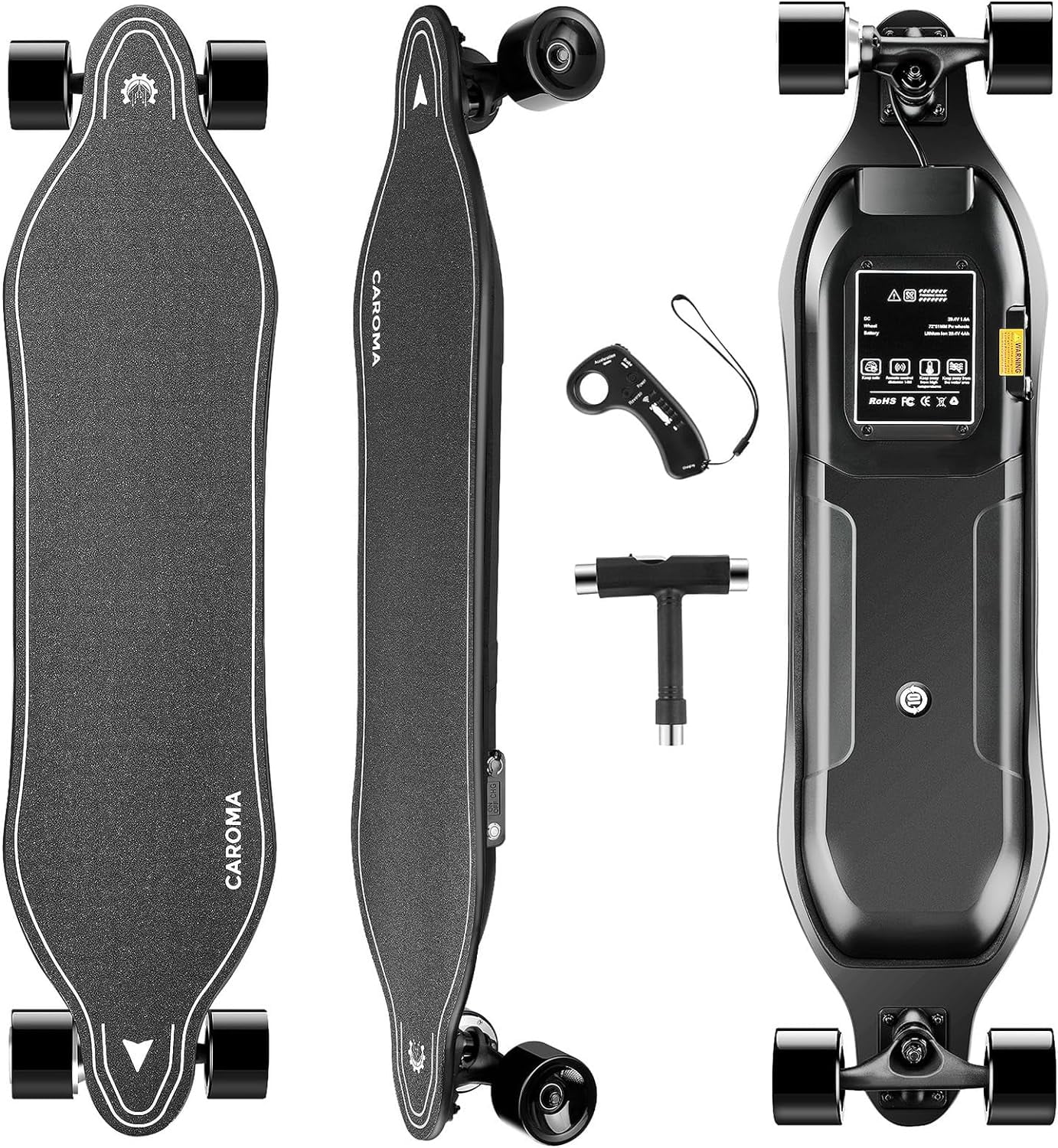 YOUB Electric Skateboards with Remote, 350W Powerful Motor, 12.4MPH Top Speed, 4000mAH Battery, 13 Miles Max Range E Skateboard