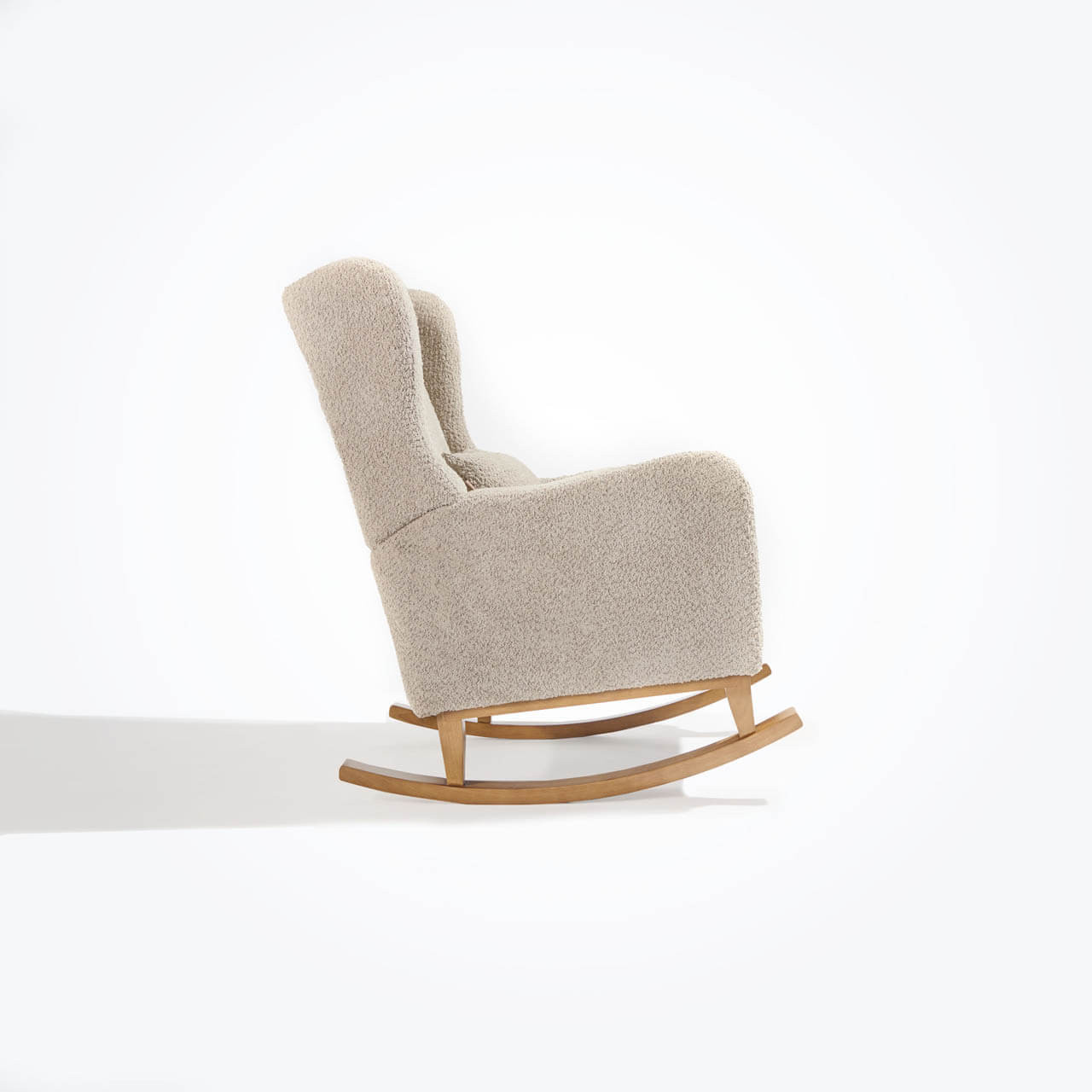 Tutti Bambini Harper Wingback Rocking Chair and Footstool – Teddy Mushroom