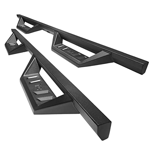 TAC Sidewinder Running Boards Compatible with 2022-2024 Toyota Tundra CrewMax Truck Pickup 4” Drop Fine Texture Black Side Steps Nerf Bars Rock