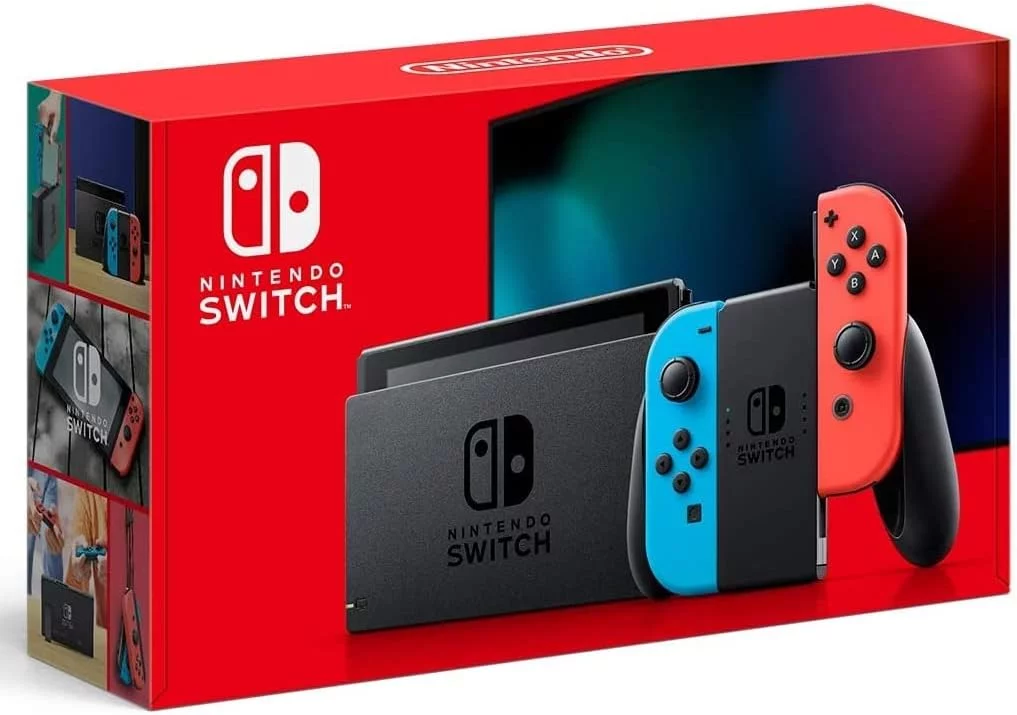 Nintendo Switch w/Neon Blue & Neon Red Joy-Con with Mario Kart 8 Deluxe Game