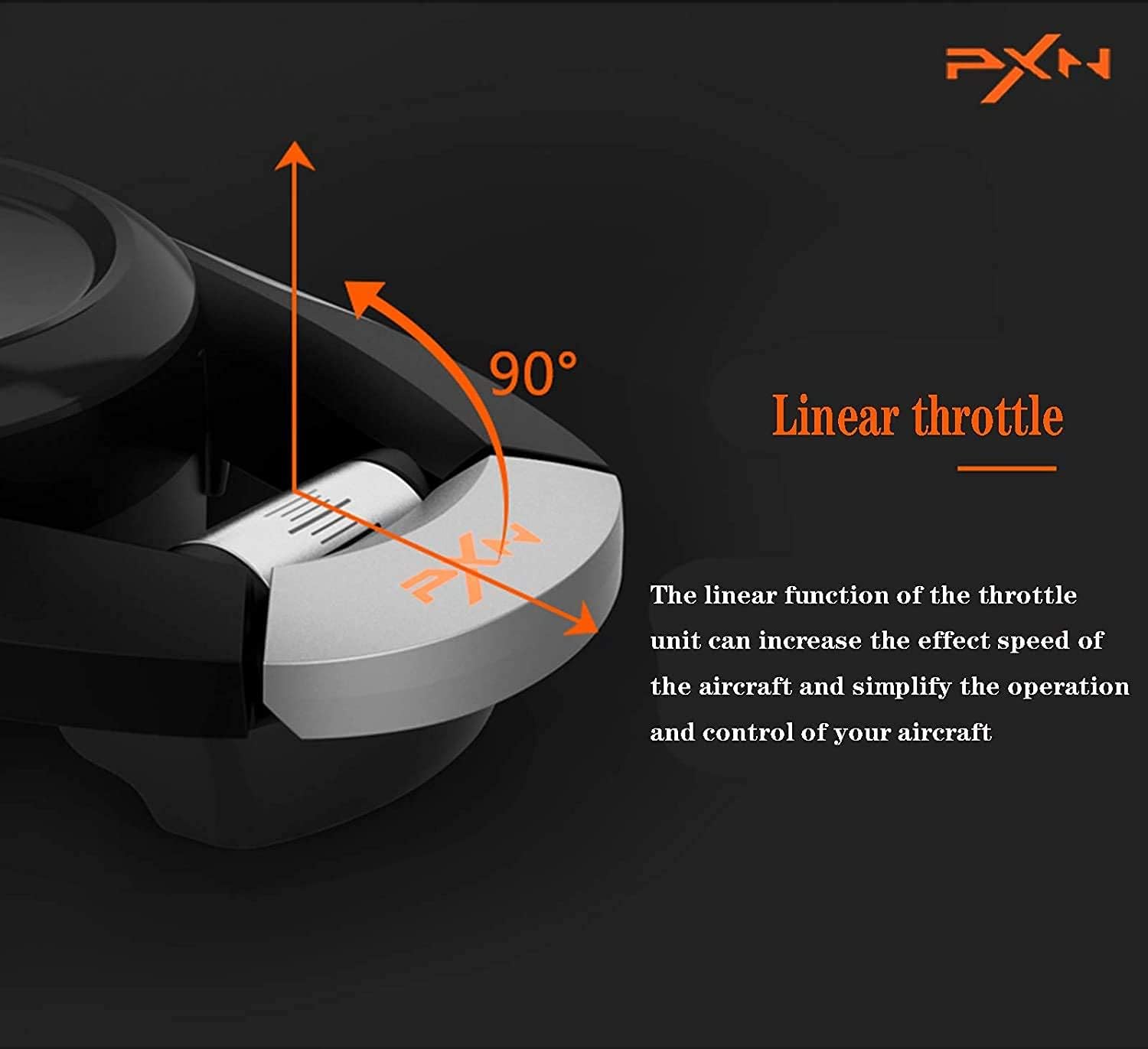 PXN-USB Flight Simulation Stick PC Flight Joystick Flight Joystick Controller, with Vibration Function Throttle Control, 12 Programmable Buttons