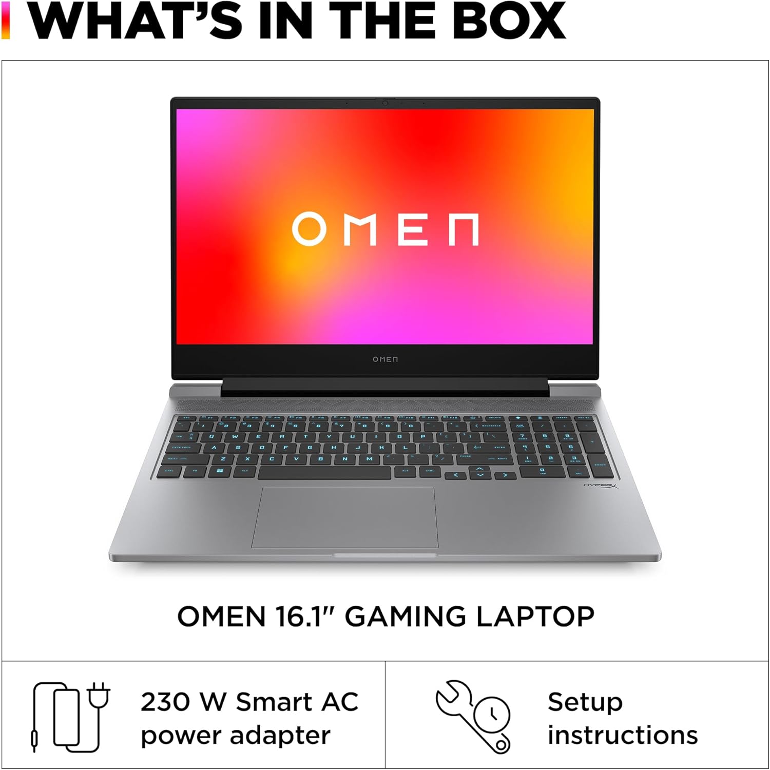 HP OMEN 16 inch Laptop, FHD 144Hz Display, Intel Core i7-14700HX, 16 GB RAM, 512 GB SSD, NVIDIA GeForce RTX 4060 GPU (8 GB Dedicated)
