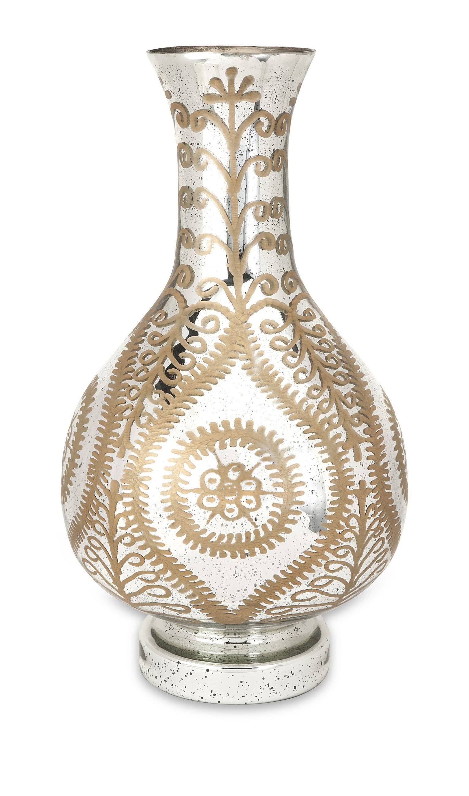Imax 62114 - Carmina Oversized Etched Glass Vase