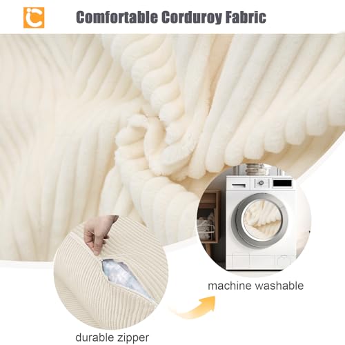 COMAX Folding Sofa Bed, Convertible Chair Bed Corduroy 3-in-1 Foldable Floor Couch with High-Density Foam, Futon Sofa Sleeper Mattress