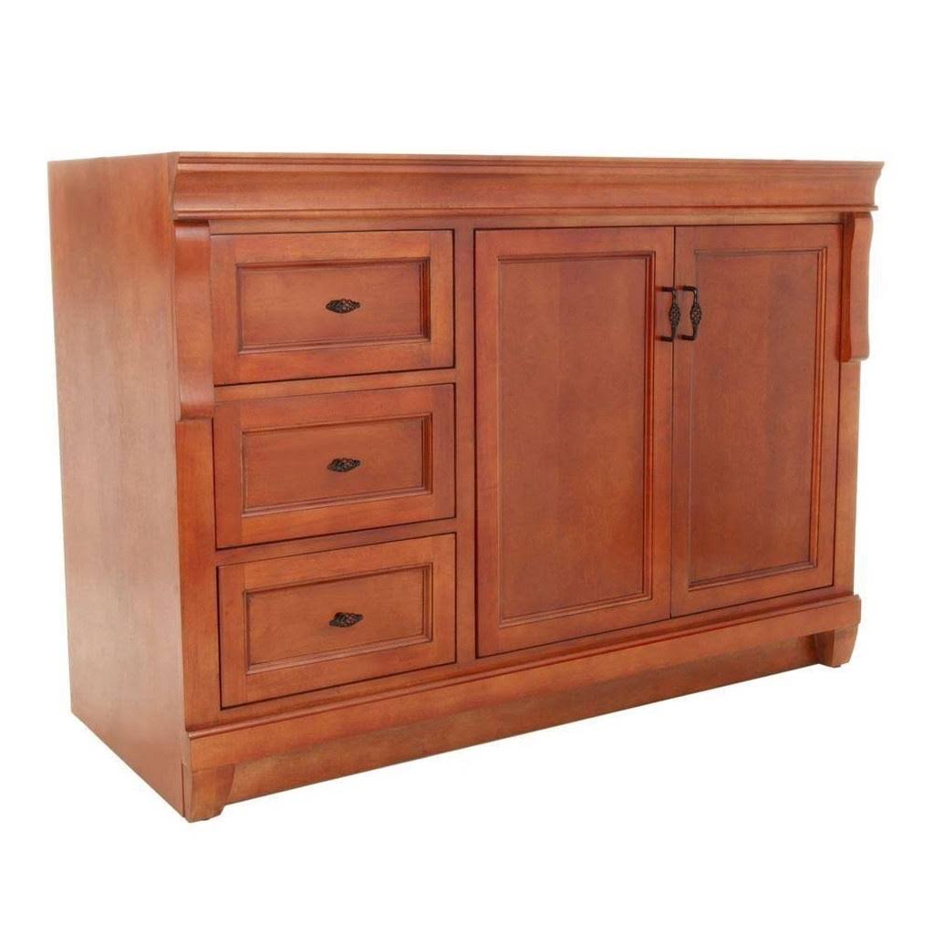 Foremost NACA4821DL Naples 48x22 W x 21.75x22 D x 34x22 H Vanity Cabinet Only in Warm Cinnamon