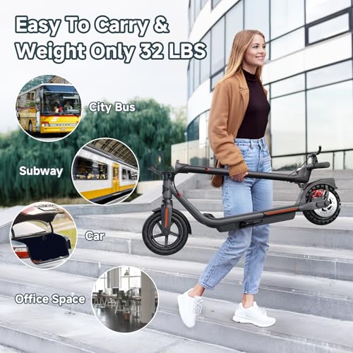 TST Electric Scooter for Adult, Up to 19 MPH and 20 Miles Long Range E Scooter, 8.5"/10" Solid and Pneumatic Tire
