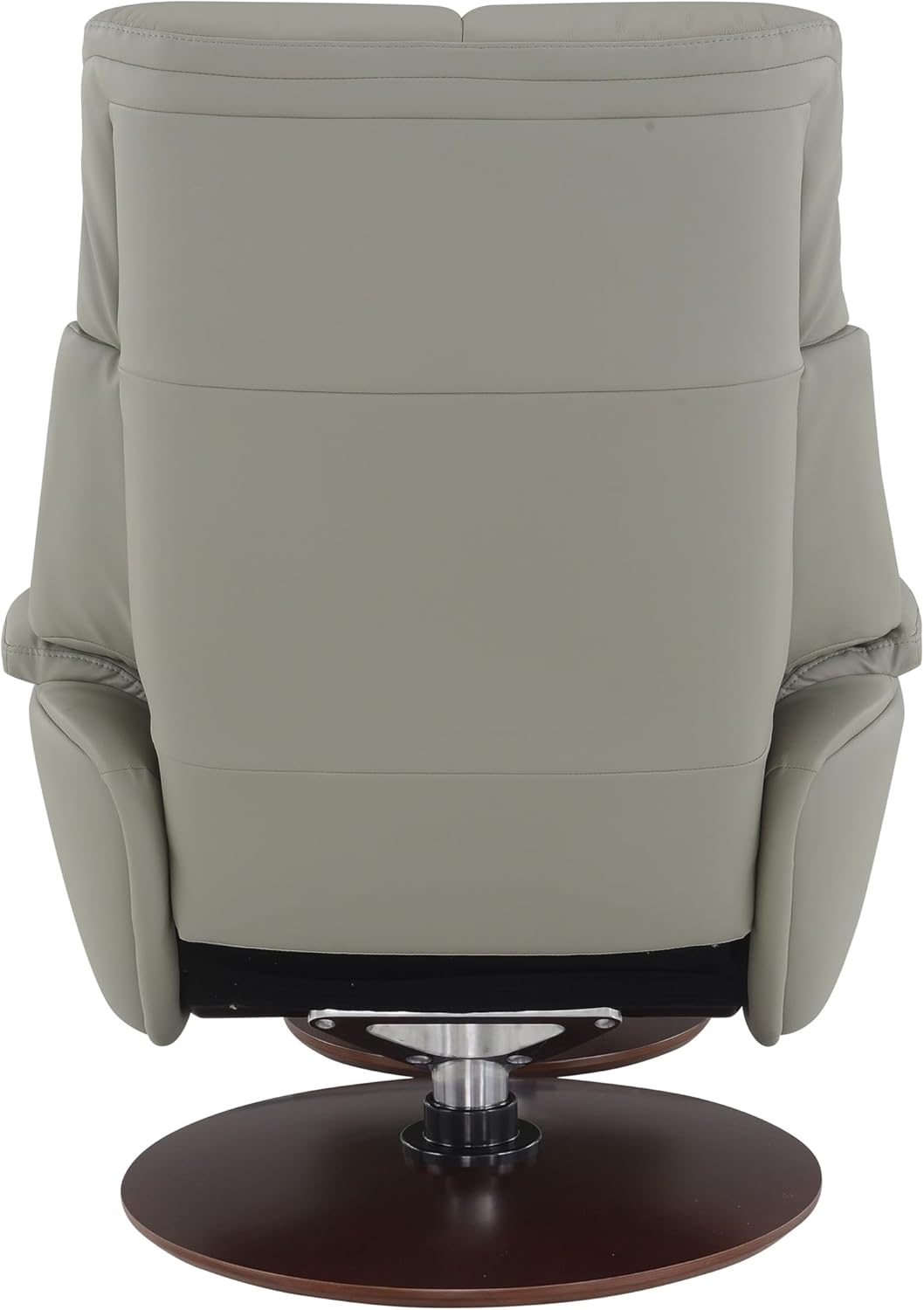 Genuine Leather Swivel Chair with Ottoman - Swivel Recliner Chair with Reclining and Swivel Function