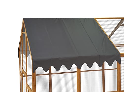109.6'' Large Wood Chicken Coop Enclosures,Walk-in Poultry Cage