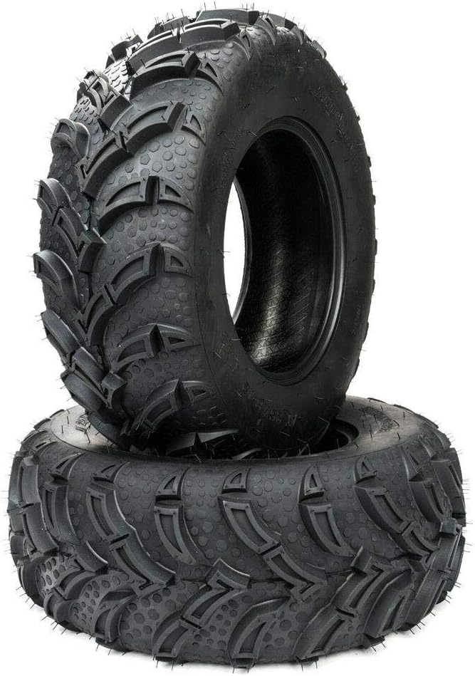 SUNROAD 2PCS 25in 25x8-12 ATV Utility UTV All Terrain Vehicle Tires fit 12''x6.5'' Rim 25x8x12 6RP
