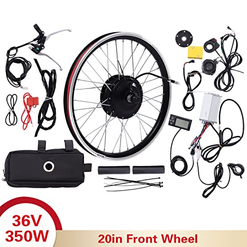 20Inch Electric Bike Conversion Kit, 36V 350W E-Bike Front Wheel Motor, 5-Speed Front Wheel Electric Bike Conversion kit
