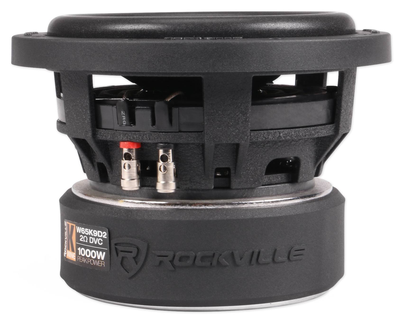 Rockville W65K9D2 6.5x22 1000W Car Audio Subwoofer Dual 2-Ohm SUB CEA Compliant