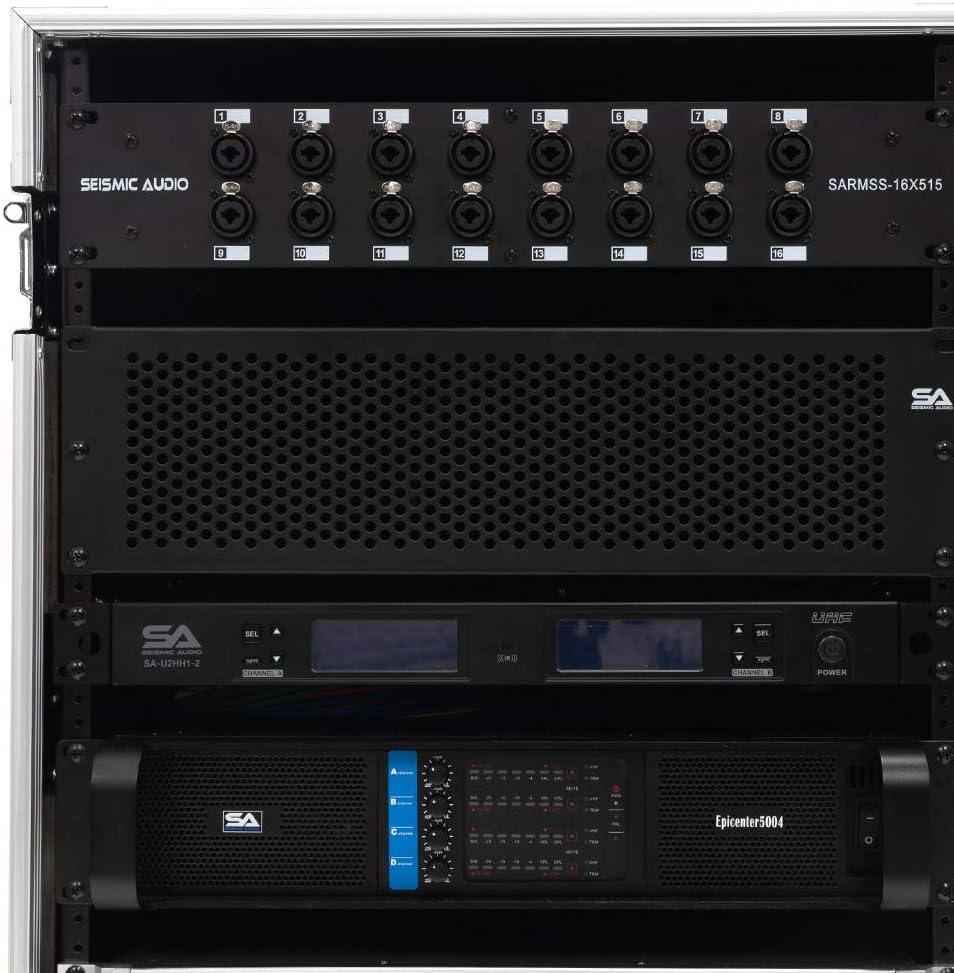 Seismic Audio - 12 Space Pro Audio DJ Road Rack Case with Casters - 12U Pro Tour Grade Rack