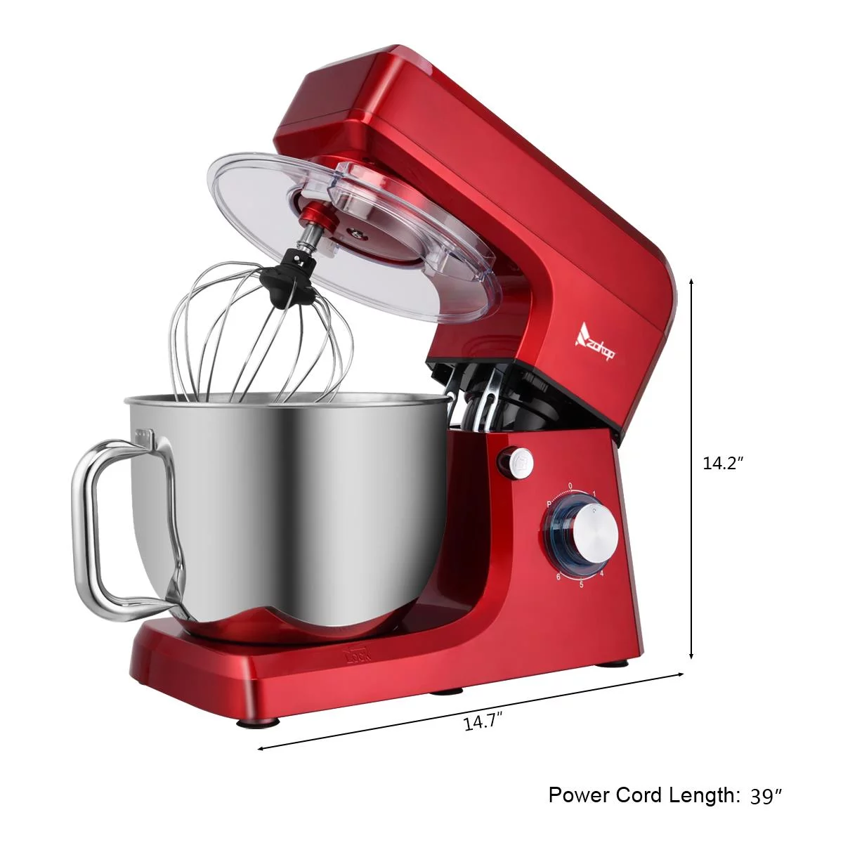 Mixers Kitchen Electric Stand Mixer 7.5QT 6-Speed Tilt-Head Food Mixer 660W Tilt-Head Food Dough Mixer with Stainless Steel Bowl,Dough Hook,Whisk
