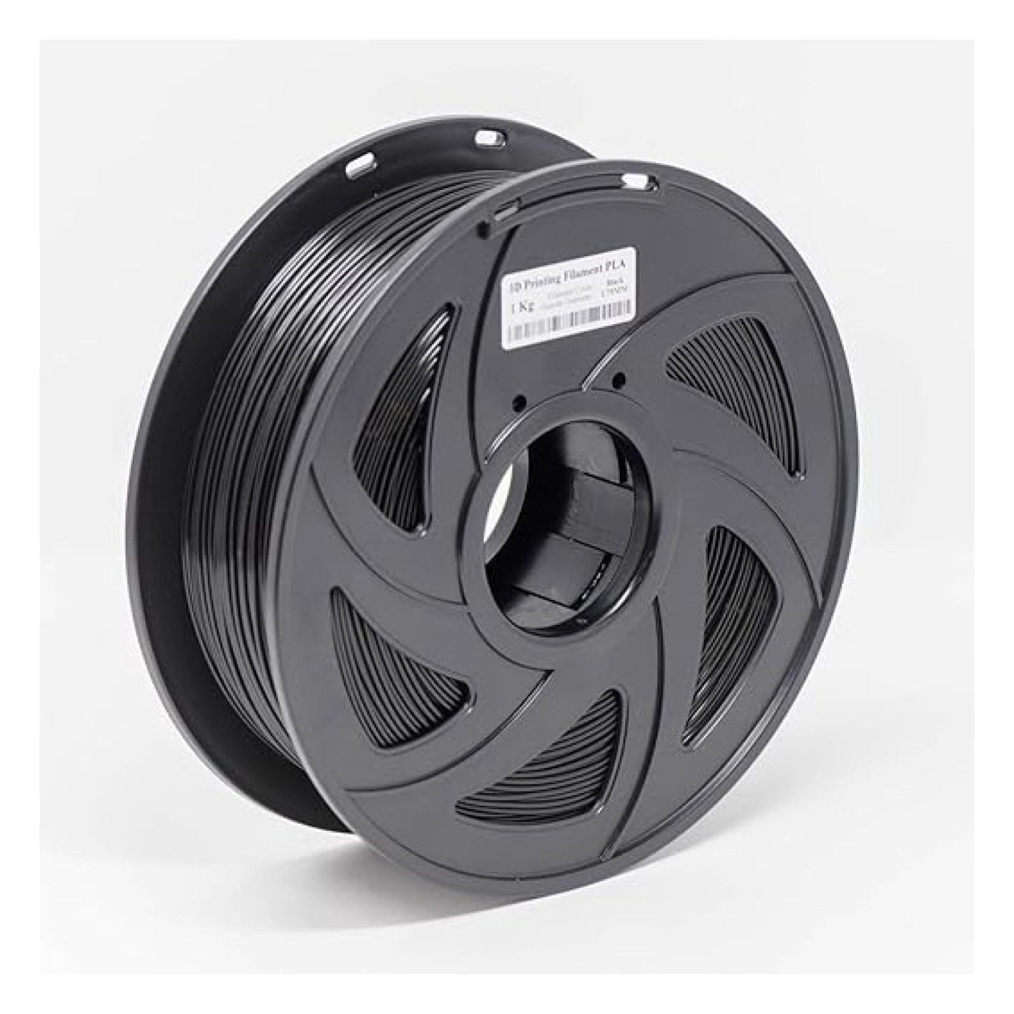 PLA 3D Printer Filament 1.75mm - 1kg (2.2lbs) Black - Premium Biodegradable PLA for 3D Printing - Low Clogging, Strong Adhesion, Smooth Printing
